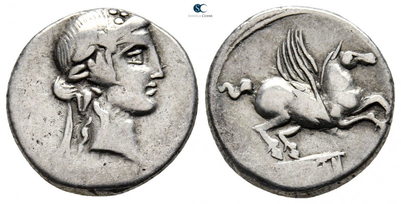 Q. Titius 90 BC. Rome
Denarius AR

17 mm., 3,78 g.



very fine