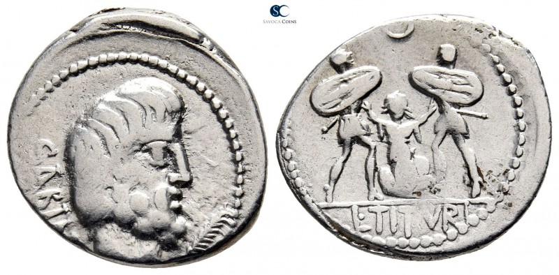 L. Titurius L.f. Sabinus 89 BC. Rome
Denarius AR

21 mm., 3,63 g.



very...