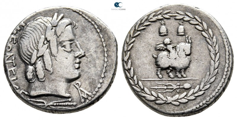 Mn. Fonteius C.f. 85 BC. Rome
Denarius AR

19 mm., 3,68 g.



very fine