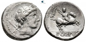 Pub. Crepusius 82 BC. Rome. Denarius AR