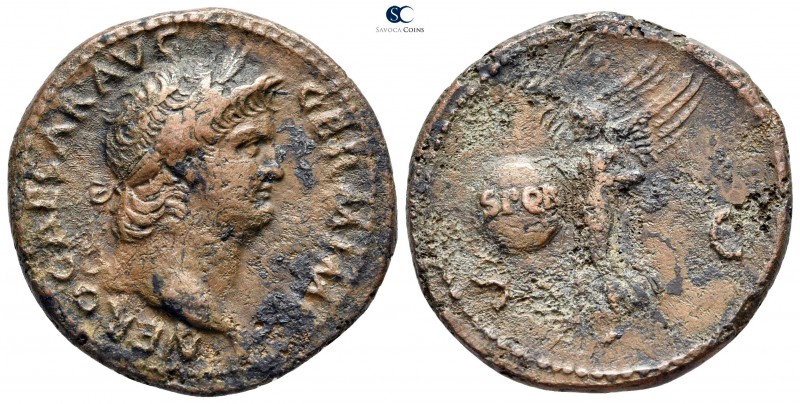 Nero AD 54-68. Lugdunum
As Æ

29 mm., 11,49 g.



very fine