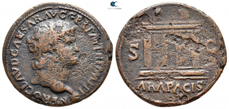 Nero AD 54-68. Lugdunum
As Æ

30 mm., 12,73 g.



very fine