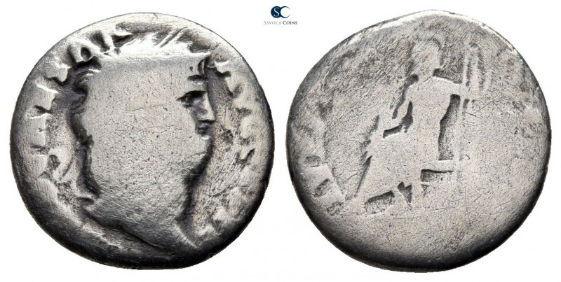 Nero AD 54-68. Rome
Denarius AR

18 mm., 2,45 g.



fine