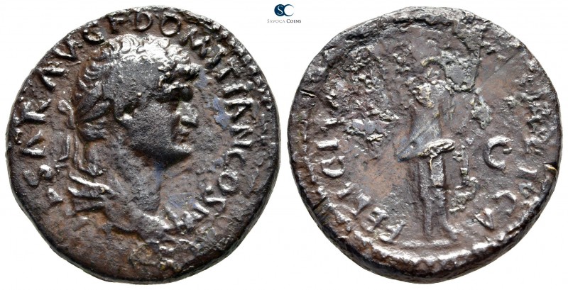 Domitian as Caesar AD 69-81. Rome
As Æ

27 mm., 11,11 g.



nearly very f...
