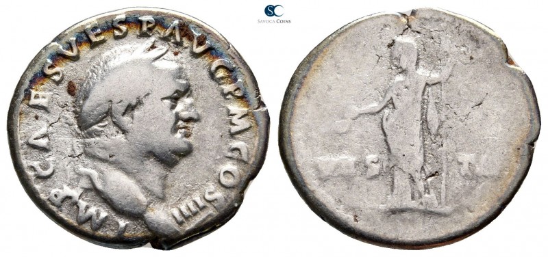 Vespasian AD 69-79. Rome
Denarius AR

20 mm., 2,95 g.



nearly very fine
