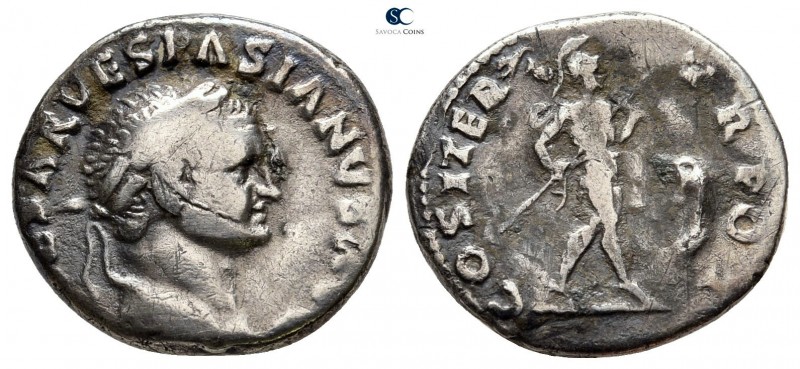Vespasian AD 69-79. Rome
Denarius AR

17 mm., 3,2 g.



very fine