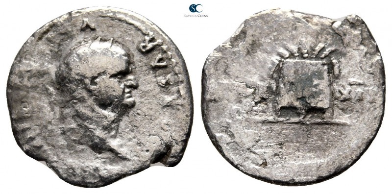 Vespasian AD 69-79. Rome
Denarius AR

20 mm., 1,77 g.



fine