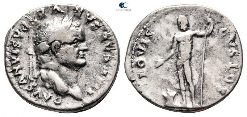 Vespasian AD 69-79. Rome
Denarius AR

20 mm., 3,07 g.



very fine