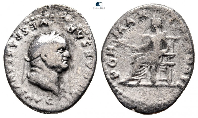 Vespasian AD 69-79. Rome
Denarius AR

21 mm., 2,54 g.



very fine