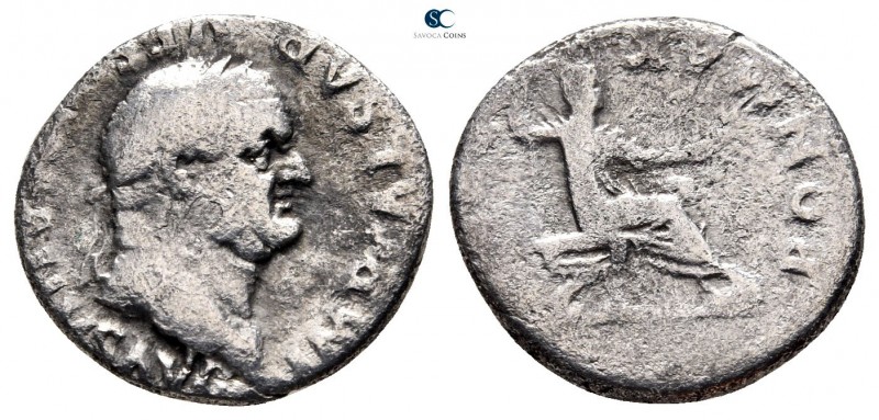 Vespasian AD 69-79. Rome
Denarius AR

19 mm., 2,56 g.



fine