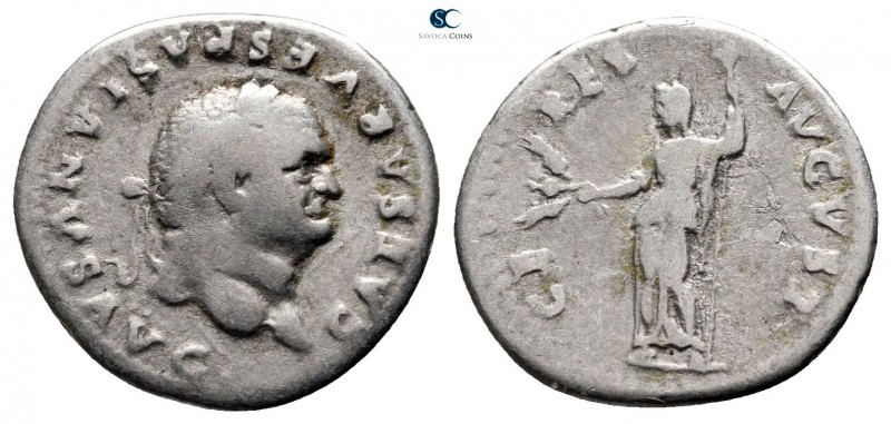 Vespasian AD 69-79. Rome
Denarius AR

20 mm., 3,13 g.



very fine