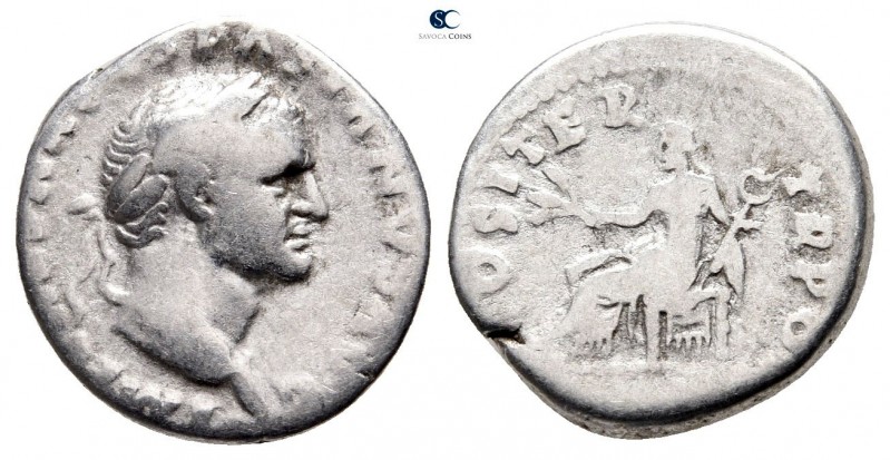 Vespasian AD 69-79. Rome
Denarius AR

18 mm., 3,16 g.



fine