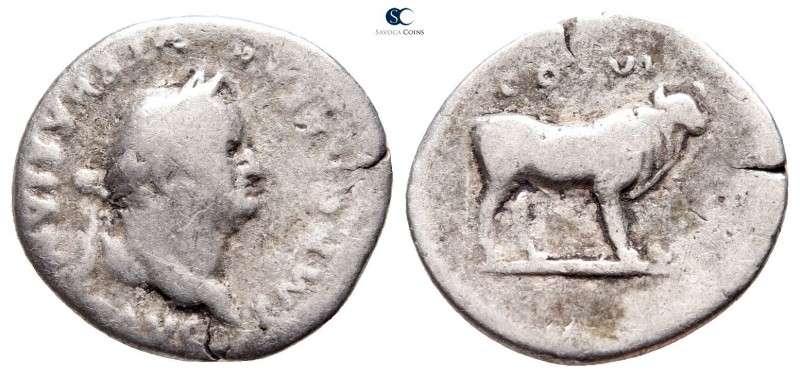 Vespasian AD 69-79. Rome
Denarius AR

21 mm., 2,92 g.



fine