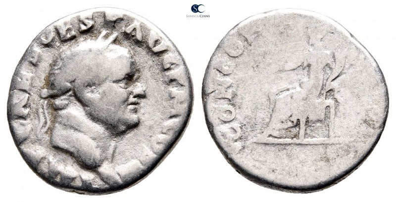 Vespasian AD 69-79. Rome
Denarius AR

18 mm., 3,01 g.



fine
