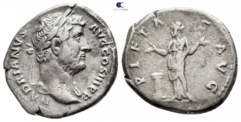 Hadrian AD 117-138. Rome
Denarius AR

18 mm., 2,91 g.



very fine