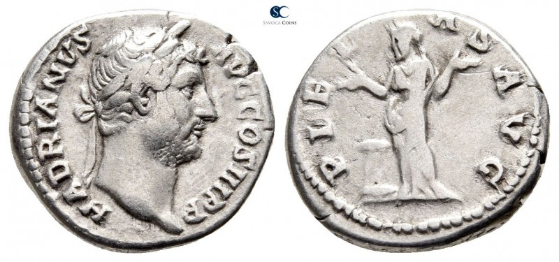 Hadrian AD 117-138. Rome
Denarius AR

18 mm., 3,49 g.



very fine