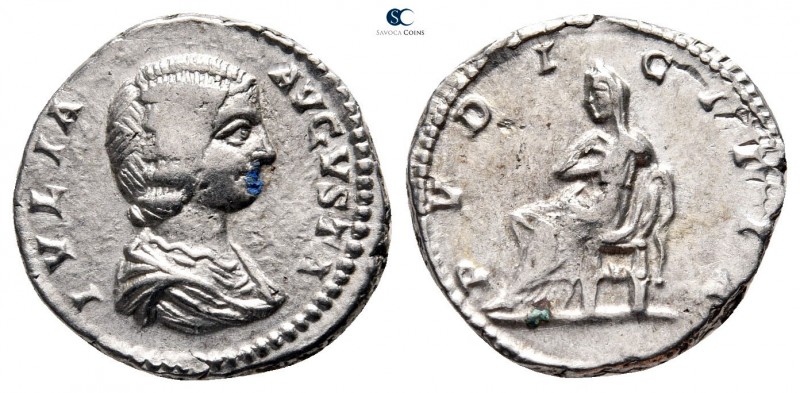 Julia Domna, wife of Septimius Severus AD 193-217. Rome
Denarius AR

18 mm., ...