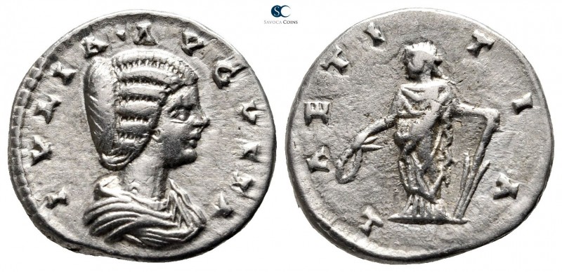 Julia Domna, wife of Septimius Severus AD 193-217. Rome
Denarius AR

17 mm., ...