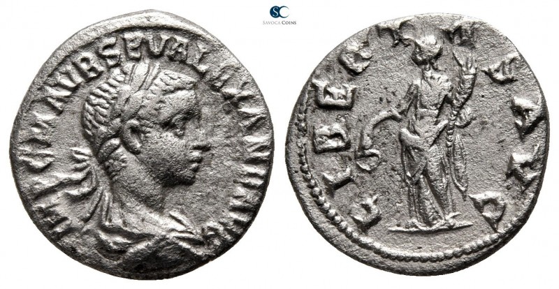 Severus Alexander AD 222-235. Rome
Denarius AR

19 mm., 2,62 g.



very f...