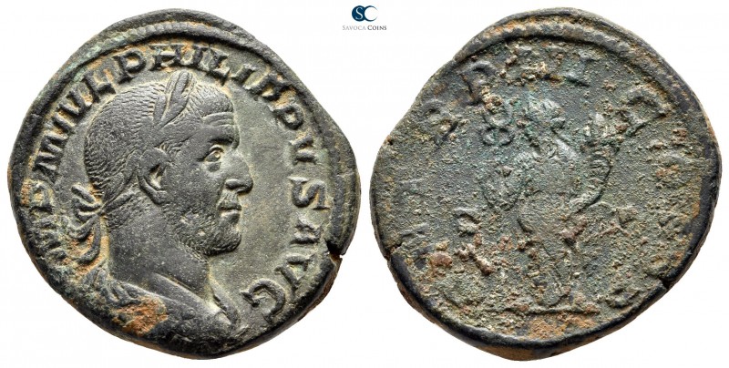 Philip I Arab AD 244-249. Rome
Sestertius Æ

30 mm., 21,31 g.



very fin...