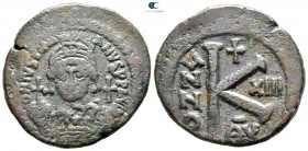 Justinian I AD 527-565. Antioch. Half follis Æ