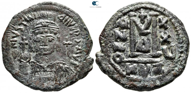 Justinian I AD 527-565. Cyzicus
Follis Æ

37 mm., 17,96 g.



very fine