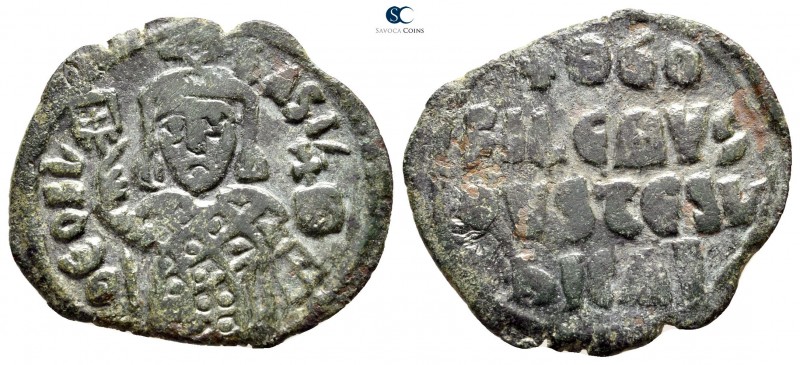 Theophilus AD 829-842. Constantinople
Anonymous follis Æ

29 mm., 5,73 g.

...
