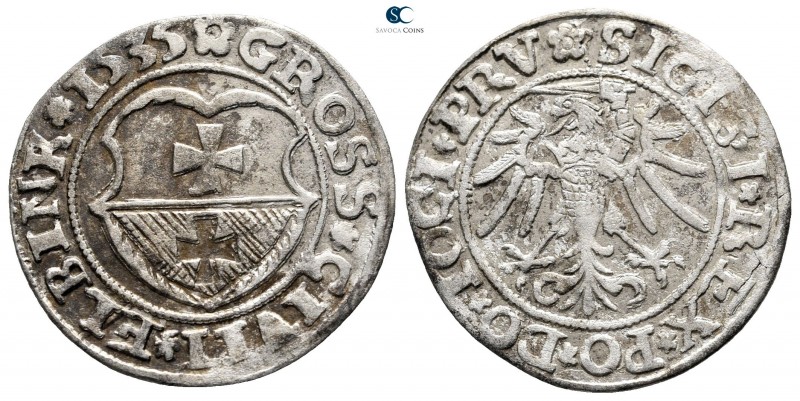 Poland. Elbing. Sigismund I AD 1506-1548.
Groschen AR 1535

24 mm., 1,89 g.
...
