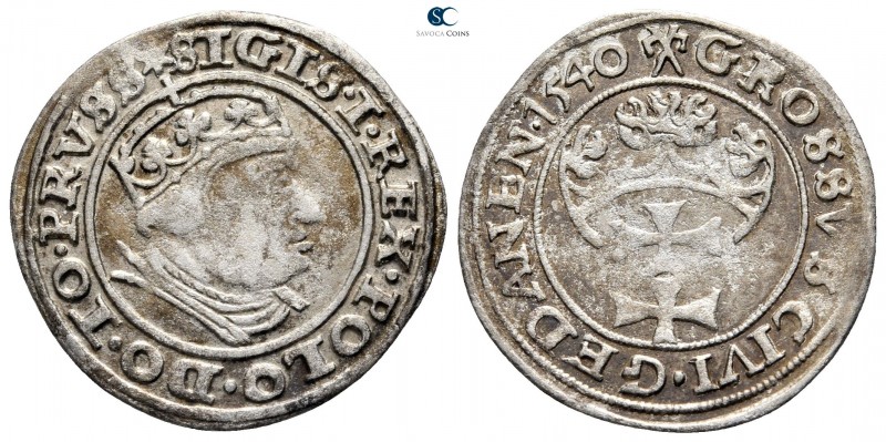 Poland. Gdansk. Sigismund I AD 1506-1548.
Groschen AR 1540

24 mm., 1,8 g.
...