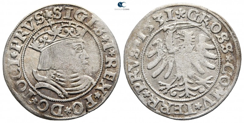 Poland. Thorn. Sigismund I AD 1506-1548.
Groschen AR 1531

23 mm., 1,84 g.
...