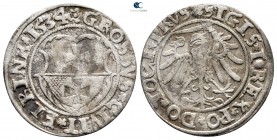 Poland. Prusy (Prussia). Elblag (Elbing). Zygmunt I Stary (the Old) AD 1506-1548. Struck AD 1534. Grosz elbląski AR