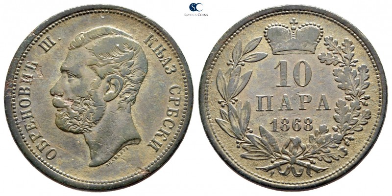 Serbia. Michele Obrenovich III AD 1839-1868.
10 Para 1868 

30 mm., 9,6 g.
...