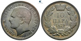 Serbia. Milan Obrenovich IV AD 1868-1889. 10 Para 1879