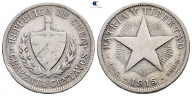 Cuba.  AD 1915. 40 Centavos