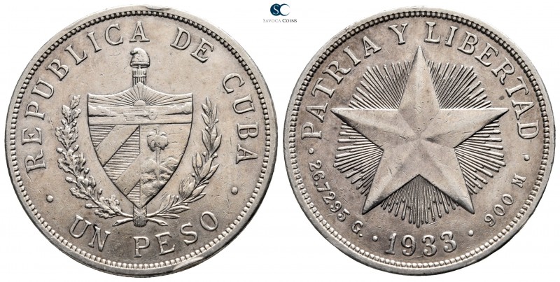 Cuba. AD 1933.
1 Peso

38 mm., 26,7 g.



very fine