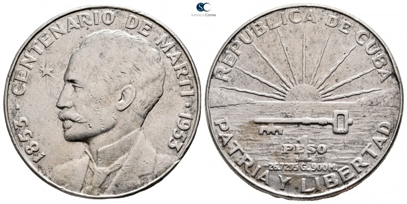 Cuba. AD 1953.
1 Peso

38 mm., 26,6 g.



very fine