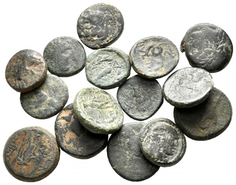 Lot of ca. 15 greek bronze coins / SOLD AS SEEN, NO RETURN!

nearly very fine