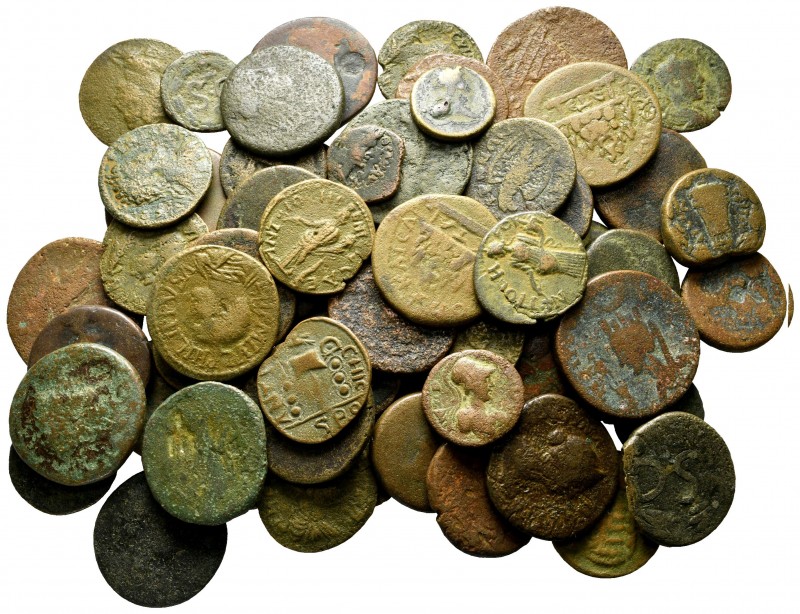 Lot of ca. 65 roman provincial bronze coins / SOLD AS SEEN, NO RETURN!

nearly...