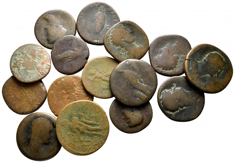 Lot of ca. 15 roman bronze coins / SOLD AS SEEN, NO RETURN!

fine