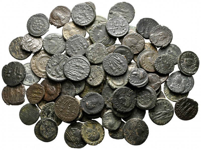 Lot of ca. 80 late roman bronze coins / SOLD AS SEEN, NO RETURN! 

very fine
