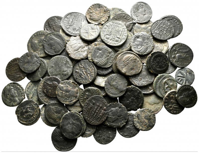 Lot of ca. 75 late roman bronze coins / SOLD AS SEEN, NO RETURN!

very fine