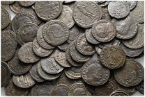 Lot of ca. 100 late roman bronze coins / SOLD AS SEEN, NO RETURN!very fine