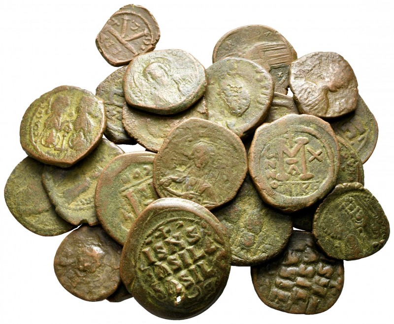 Lot of ca. 24 byzantine bronze coins / SOLD AS SEEN, NO RETURN!

nearly very f...