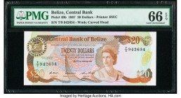Belize Central Bank 20 Dollars 1.1.1987 Pick 49b PMG Gem Uncirculated 66 EPQ. 

HID09801242017

© 2020 Heritage Auctions | All Rights Reserved