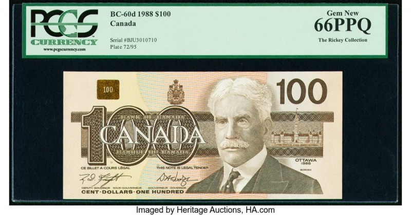 Canada Bank of Canada $100 1988 BC-60d PCGS Gem New 66 PPQ. 

HID09801242017

© ...