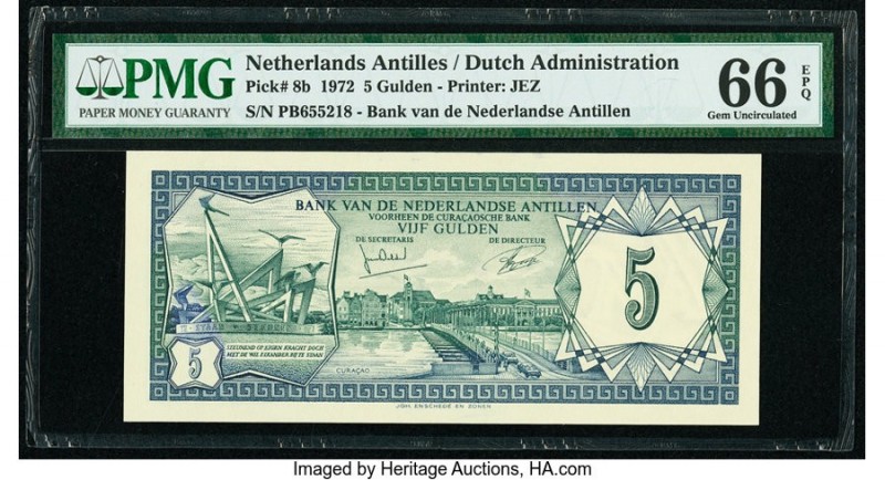 Netherlands Antilles Bank van de Nederlandse Antillen 5 Gulden 1.6.1972 Pick 8b ...