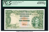 New Zealand Reserve Bank of New Zealand 10 Pounds ND (1960-67) Pick 161d PCGS Extremely Fine 45 PPQ. 

HID09801242017

© 2020 Heritage Auctions | All ...