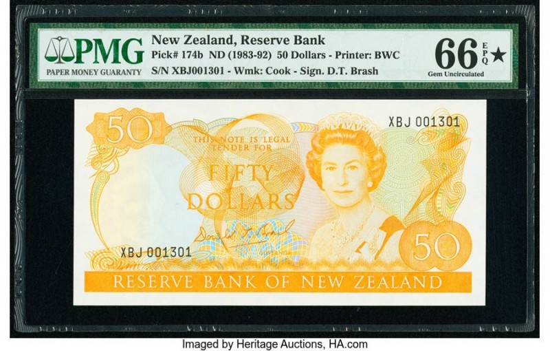 New Zealand Reserve Bank of New Zealand 50 Dollars ND (1983-92) Pick 174b PMG Ge...