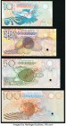 Seychelles Central Bank of Seychelles 10; 25; 50; 100 Rupees ND (1983) Pick 28s; 29s; 30s; 31s Four Specimens Choice Crisp Uncirculated. All but the 1...