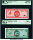 Trinidad And Tobago Central Bank of Trinidad and Tobago 1; 5; 10; 20 Dollars 1964 (1977) Pick 30as; 31as; 32s; 33s Four Specimens PCGS Very Choice New...